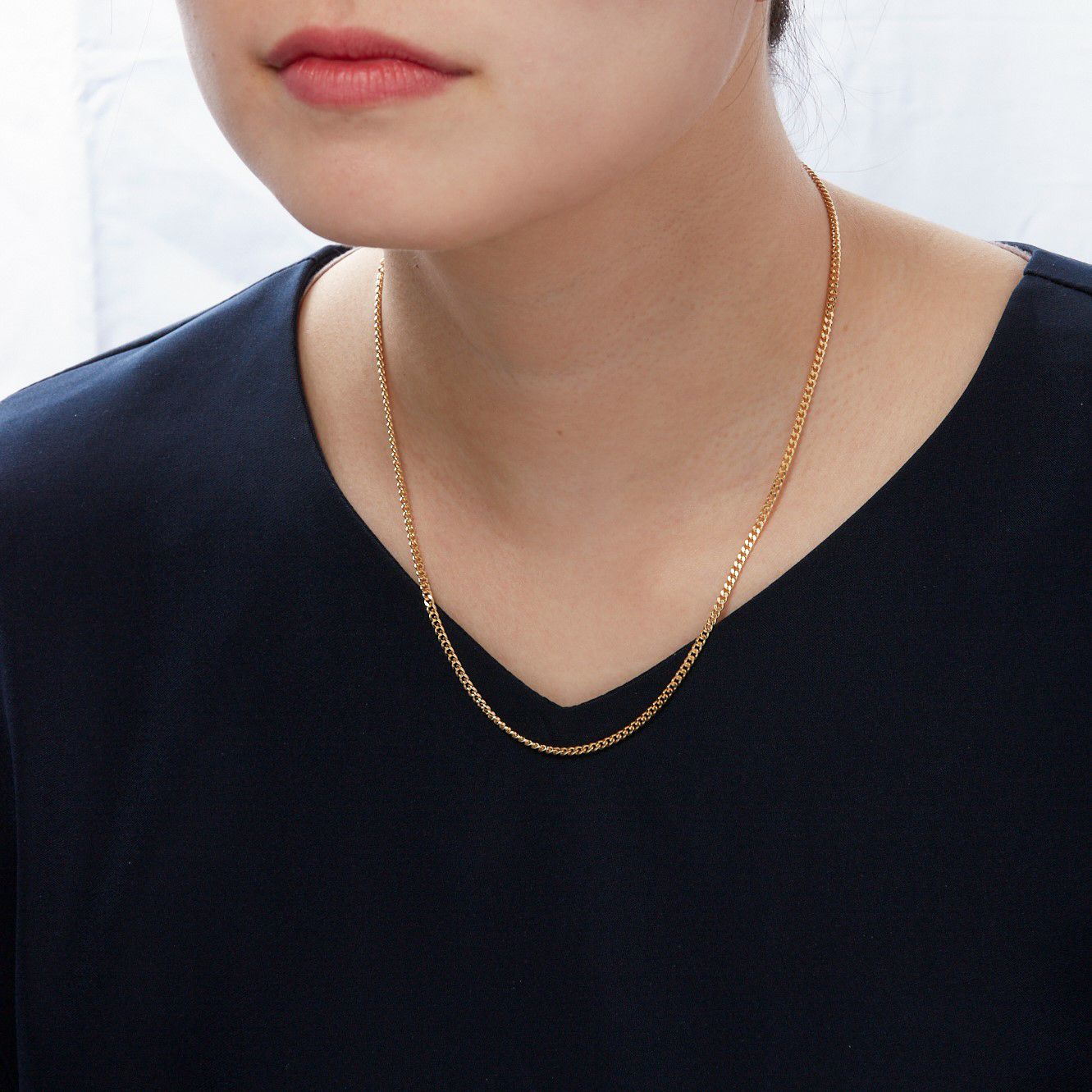 K18 喜平 ネックレス 60cm 2面 10.1g 幅2.1mm イエローゴールド キヘイ  