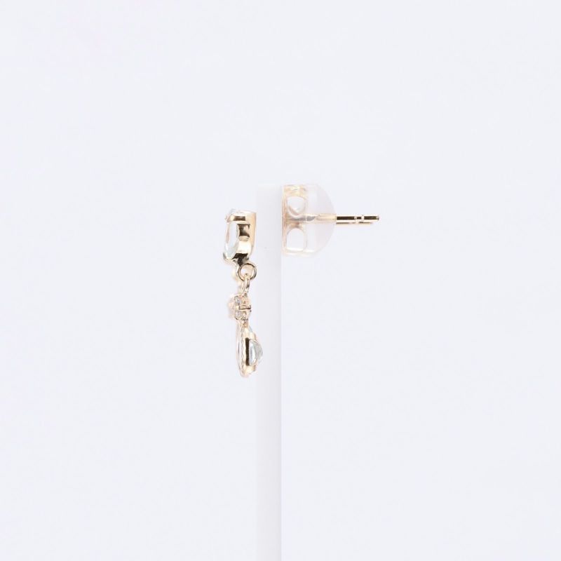 K18イエローゴールド アクアマリン ピアス | 東京ジュエリー