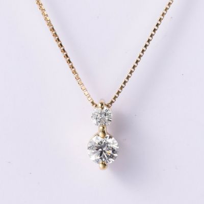 K18イエローゴールド ダイヤモンド ネックレス (鑑別書付) | 東京 ...