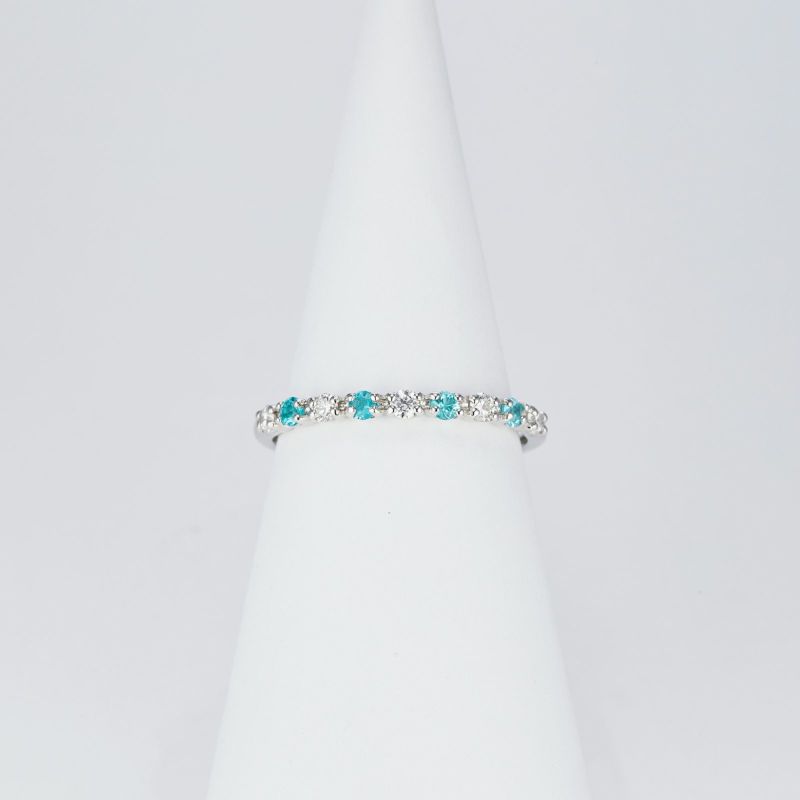 ブラジル産パライバトルマリン 0.21ct ダイヤモンド プラチナ