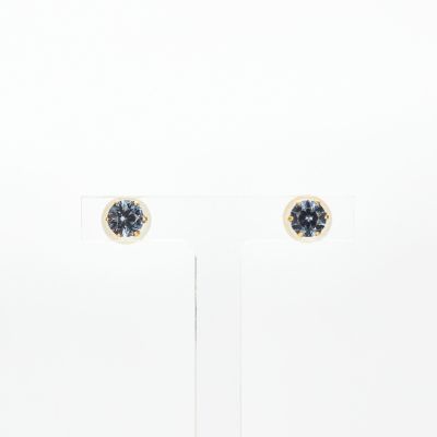 K18イエローゴールド×プラチナ コンビカラー ピアス | 東京ジュエリー