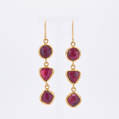 クリスマスピアス★ラメ サンタ ツリー♡キュービック ジルコニア 18金GP POWER ON THE MOON PURPLE GARNET NECKLACE(2ZN2183)K18
