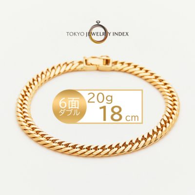 10g K18 喜平6面トリプルブレスレット 18金 チェーン Y04420 10g K18 喜平6面トリプルブレスレット 18金 チェーン Y04420