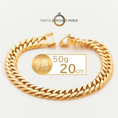 K18イエローゴールド 喜平ブレスレット 6面 20g 20cm | 東京