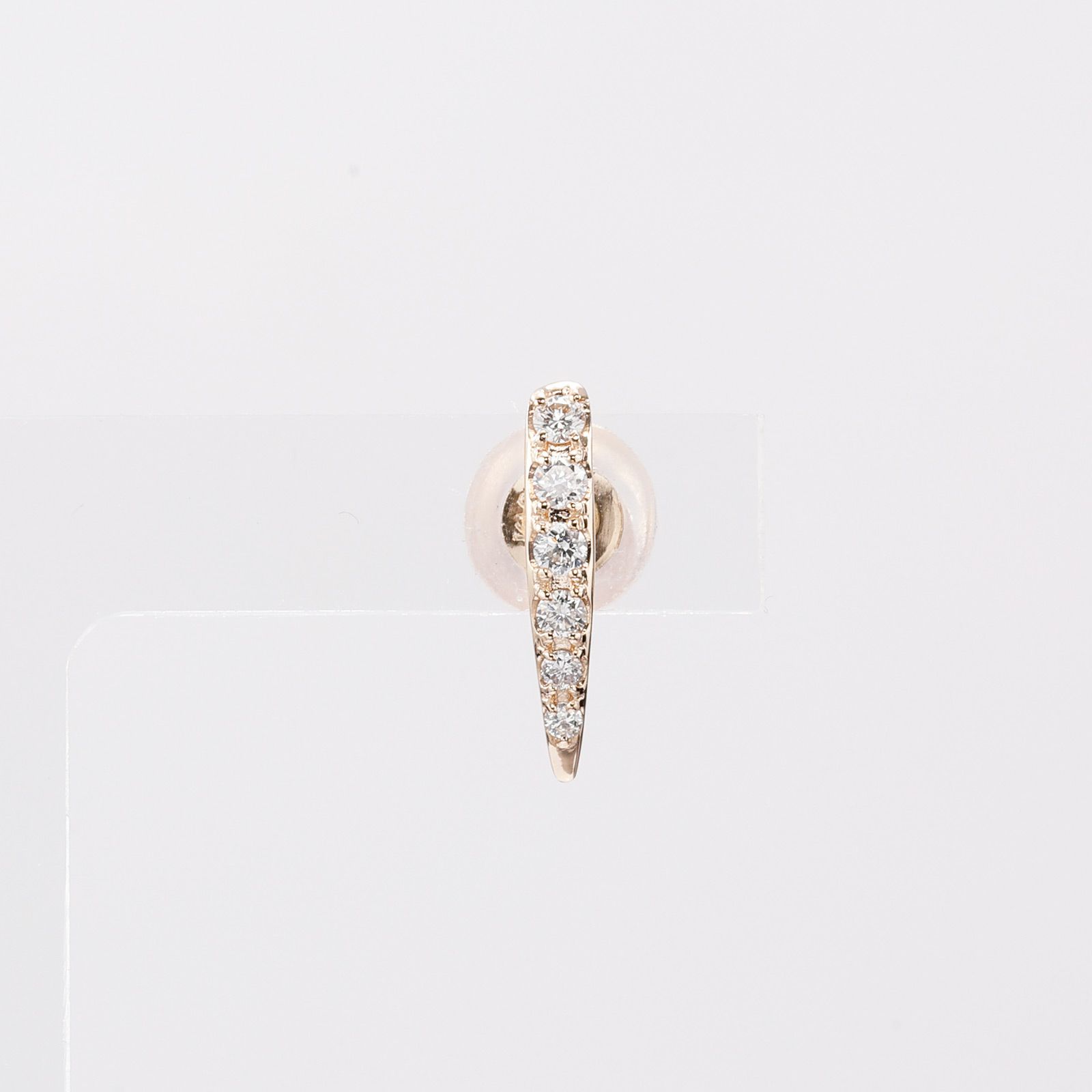 K10イエローゴールド ダイヤモンド ピアス（片耳） | 東京ジュエリー