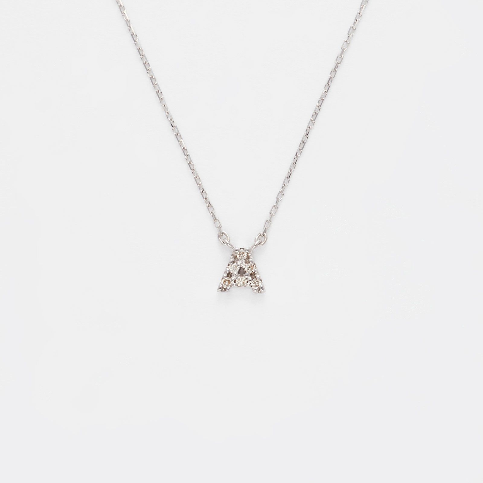 K10ホワイトゴールド ダイヤモンド イニシャル「K」 ネックレス | 東京