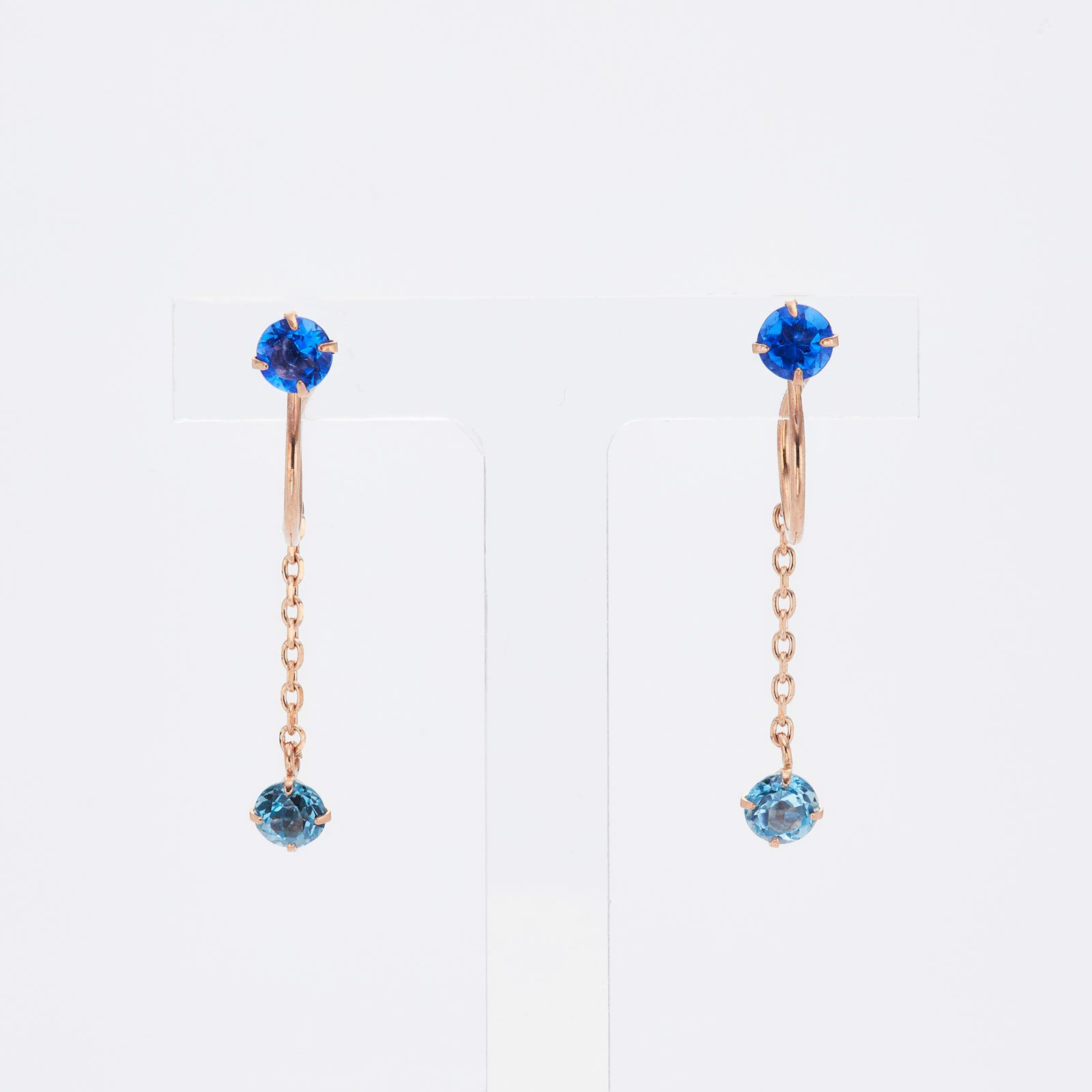 K10イエローゴールド ブルートパーズ／ブルークリスタルガラス